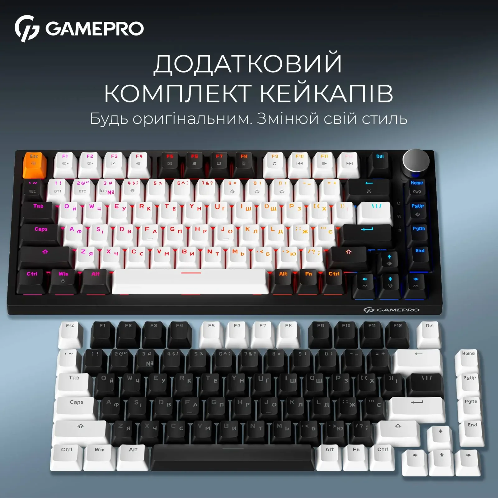 Клавіатура бездротова GamePro Asgard Valhalla MK160B Pro Black UA
