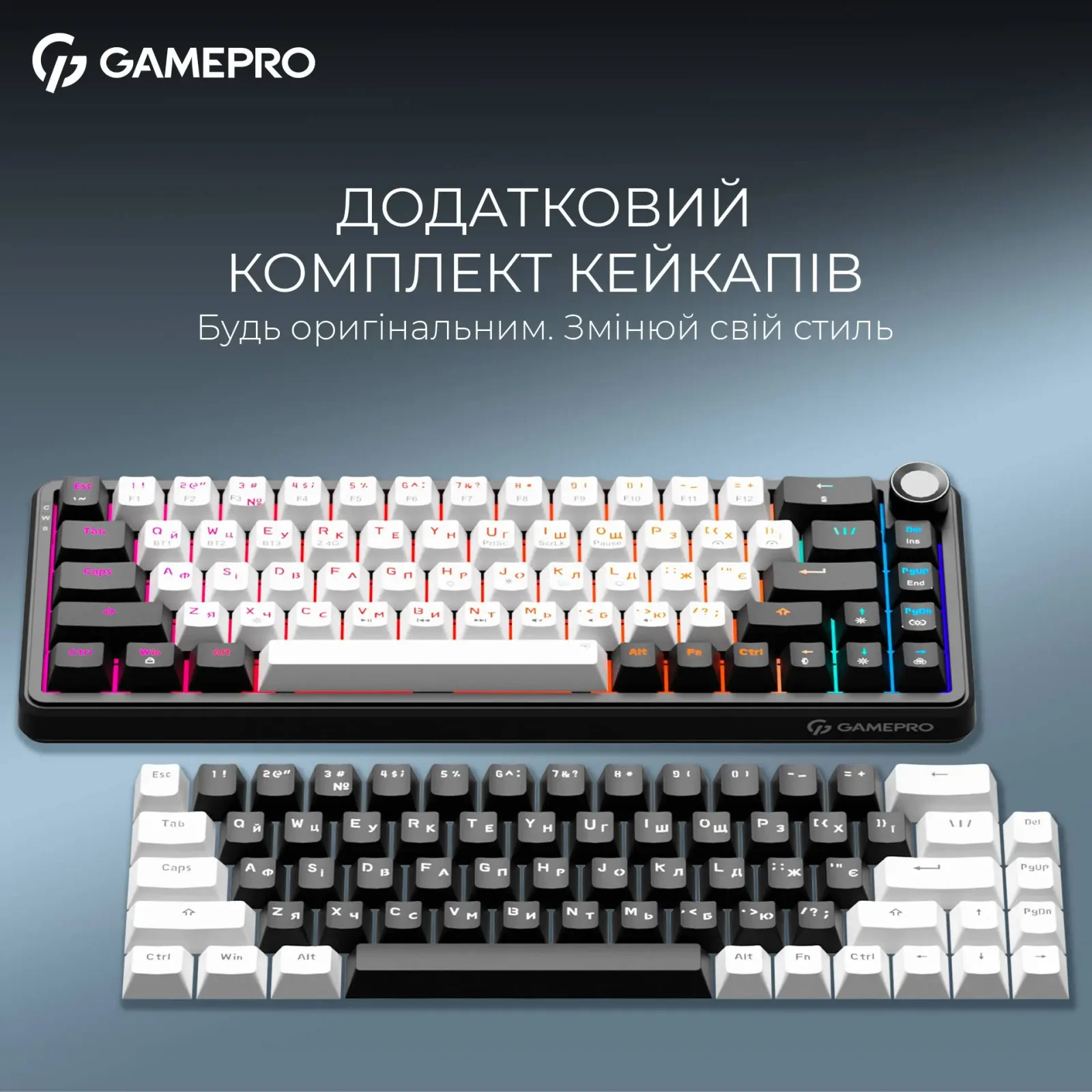 Клавиатура беспроводная GamePro Asgard Valhalla MK210B Pro Black UA