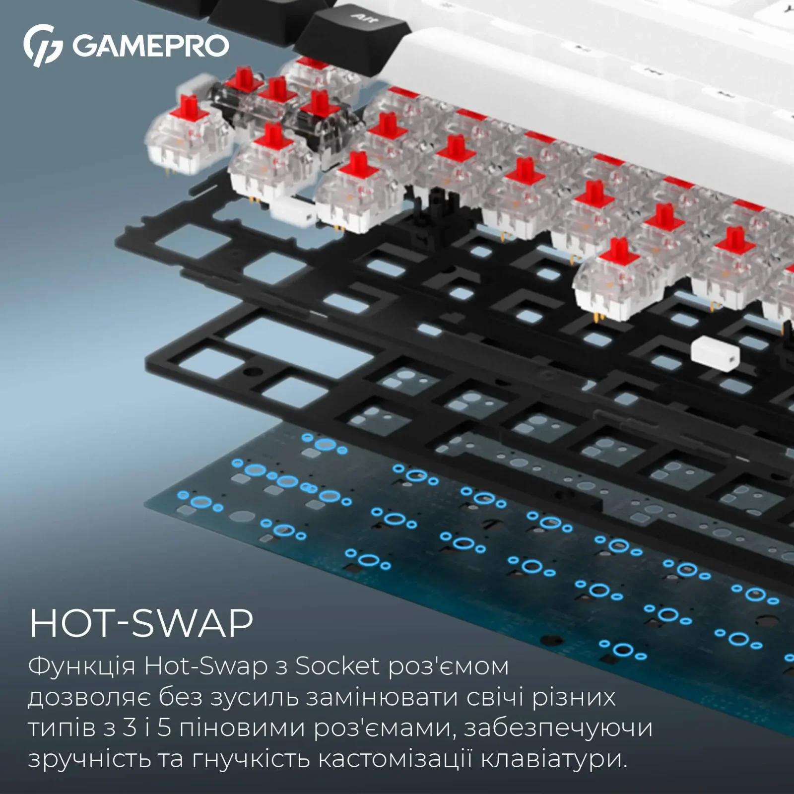 Клавиатура беспроводная GamePro Asgard Valhalla MK210W Pro White UA