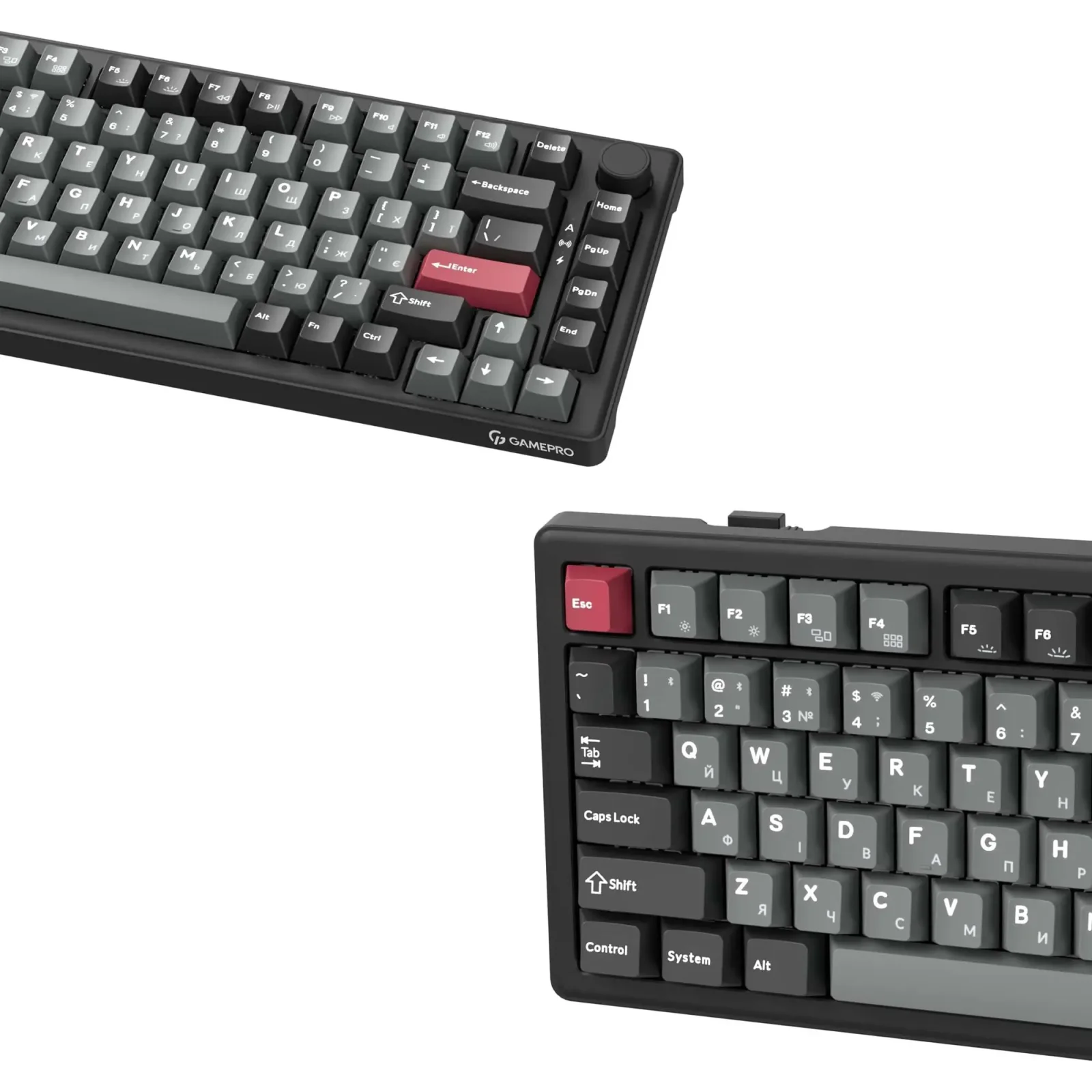 Клавіатура бездротова GamePro Asgard Yord Keychron Super Red Switch Black (MK266BK) UA