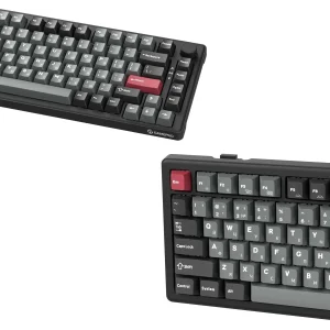 Клавіатура бездротова GamePro Asgard Yord Keychron Super Red Switch Black (MK266BK) UA