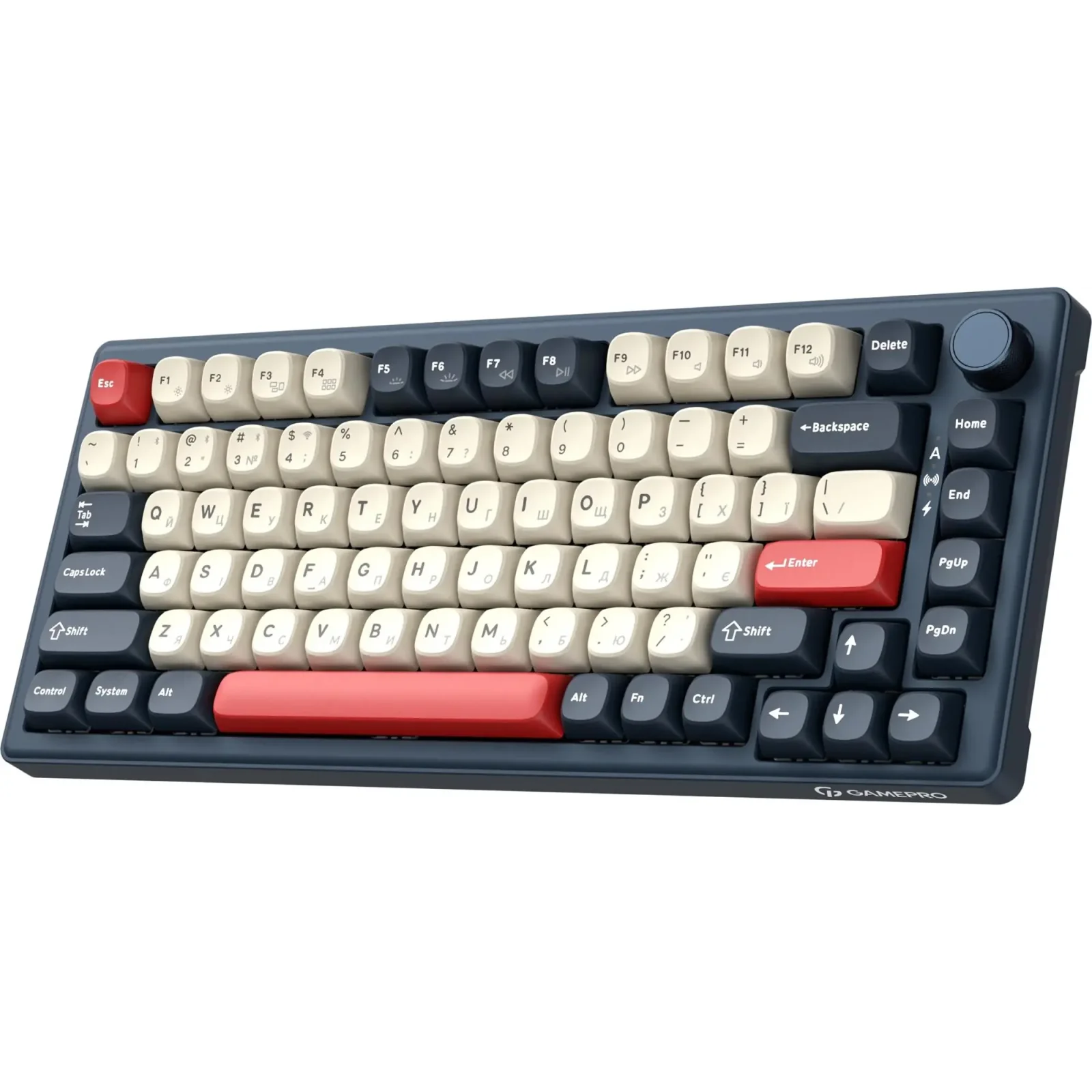 Клавіатура бездротова GamePro Asgard Yord Keychron Super Red Switch Blue (MK266BL) UA