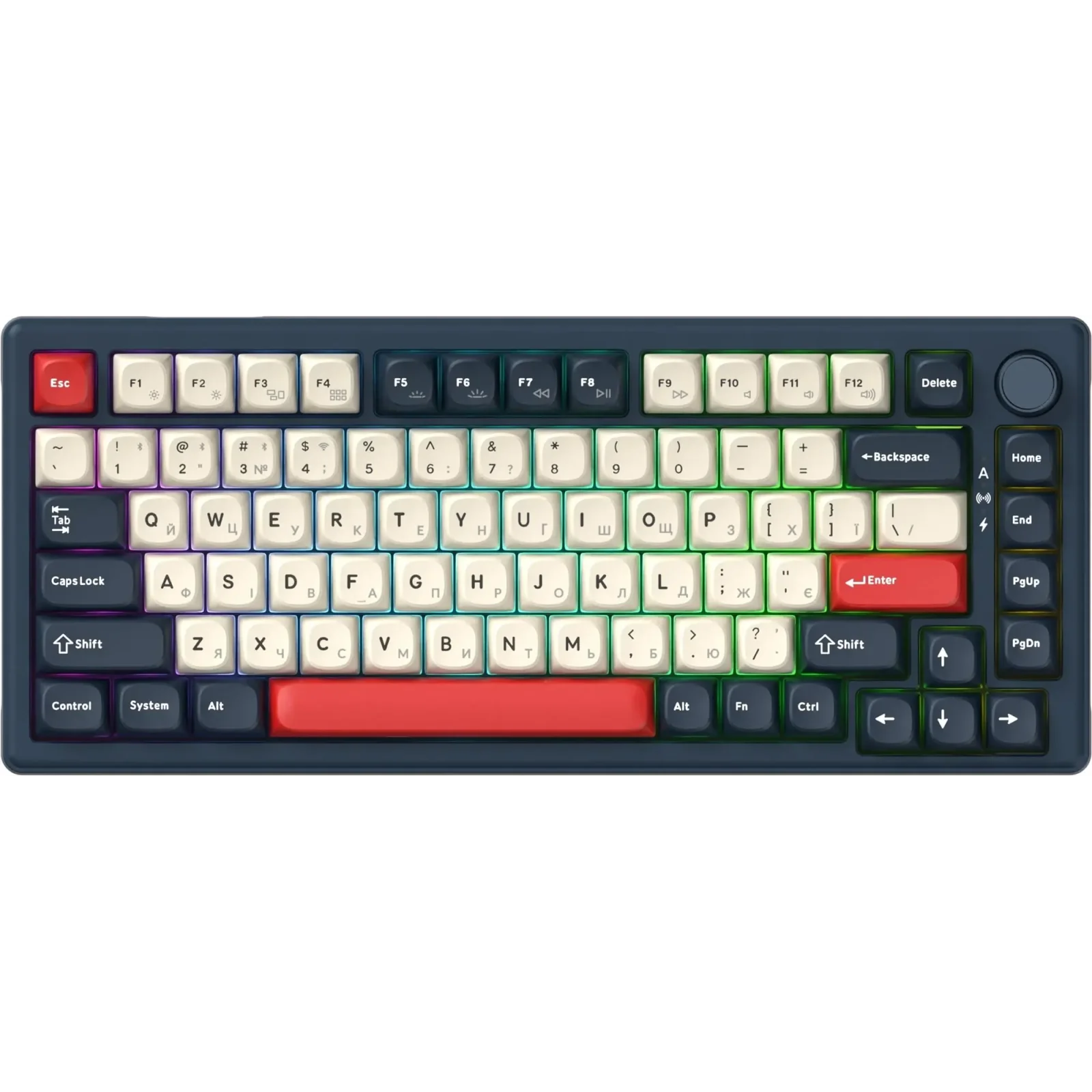 Клавіатура бездротова GamePro Asgard Yord Keychron Super Red Switch Blue (MK266BL) UA