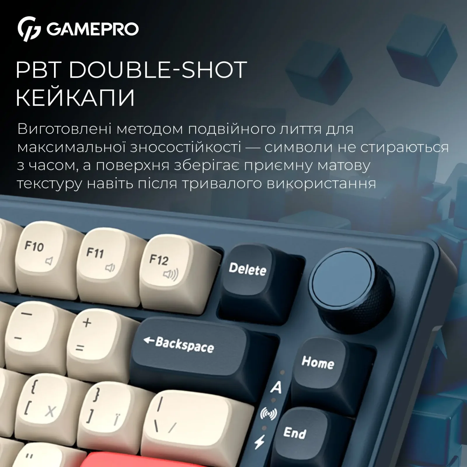 Клавіатура бездротова GamePro Asgard Yord Keychron Super Red Switch Blue (MK266BL) UA
