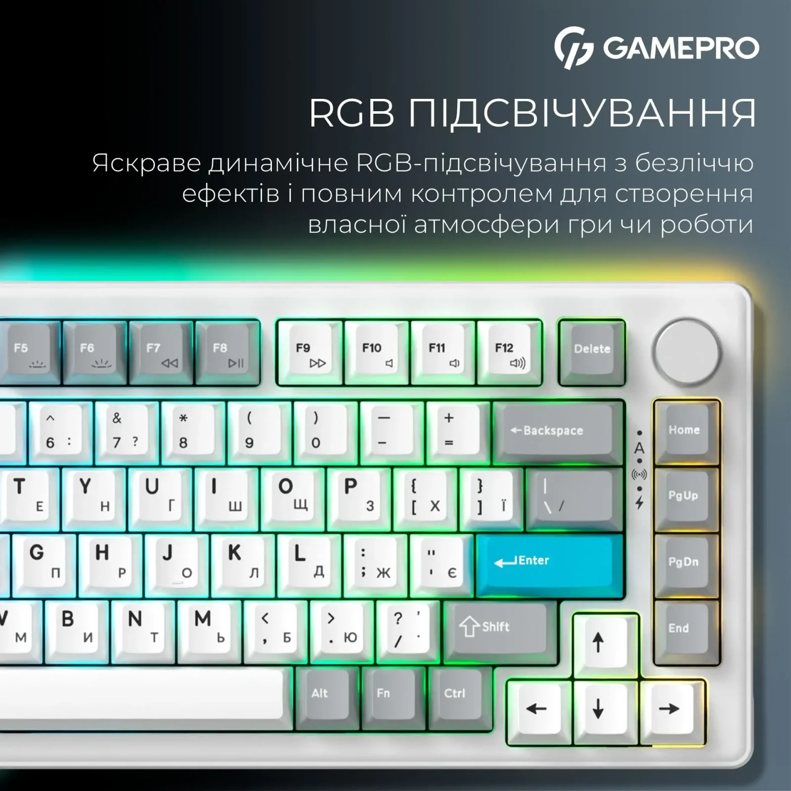 Клавиатура беспроводная GamePro Asgard Yord Keychron Super Red Switch White (MK266WH) UA