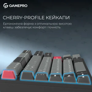 Клавіатура бездротова GamePro Asgard Ragnar Keychron Super Red Switch Black (MK285BK) UA