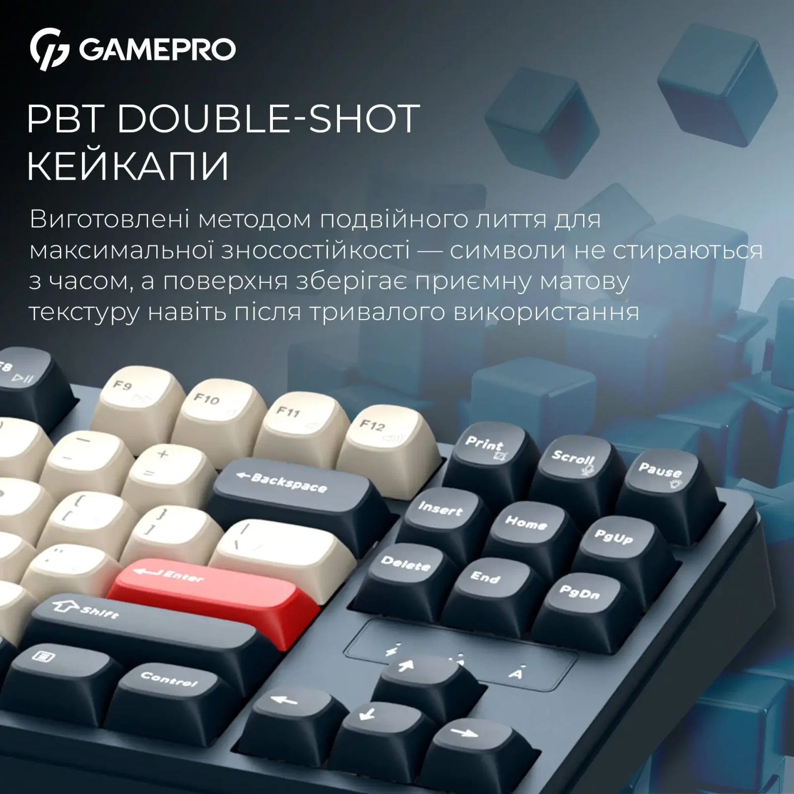 Клавіатура бездротова GamePro Asgard Ragnar Keychron Super Red Switch Blue (MK285BL) UA