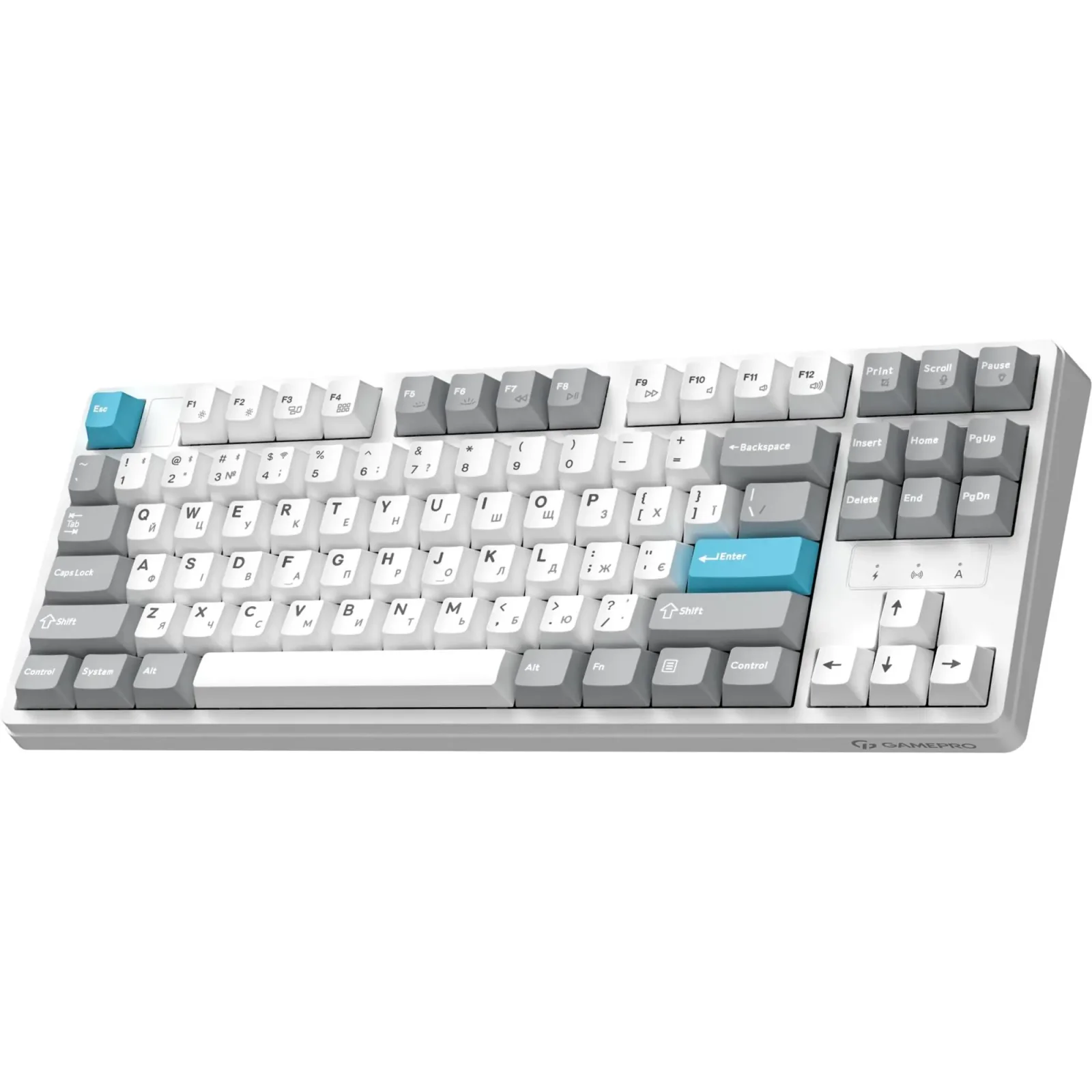 Клавіатура бездротова GamePro Asgard Ragnar Keychron Super Red Switch White (MK285WH) UA