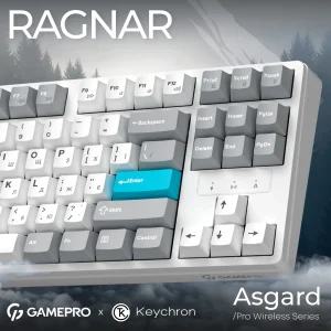 Клавіатура бездротова GamePro Asgard Ragnar Keychron Super Red Switch White (MK285WH) UA