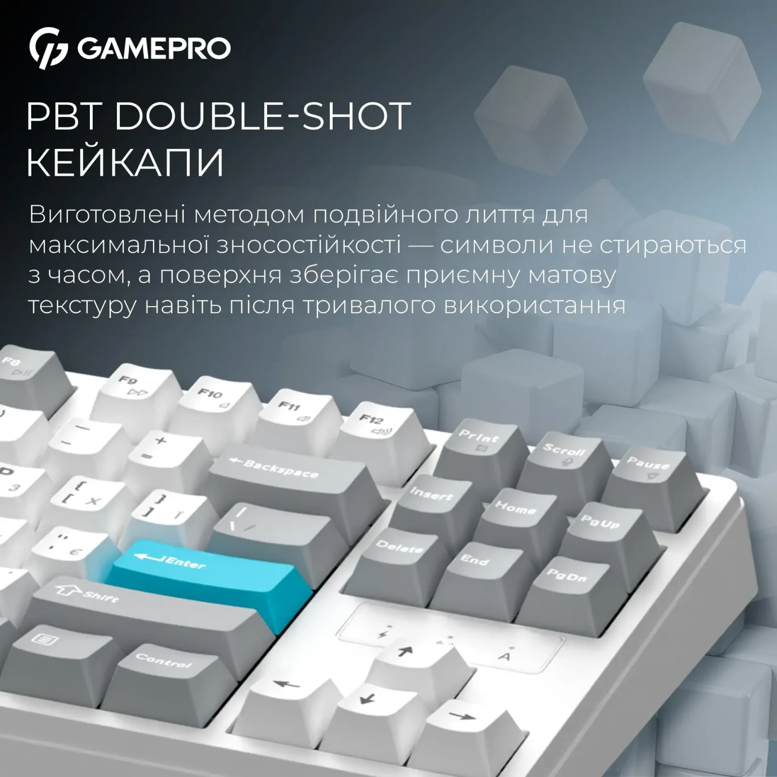 Клавіатура бездротова GamePro Asgard Ragnar Keychron Super Red Switch White (MK285WH) UA
