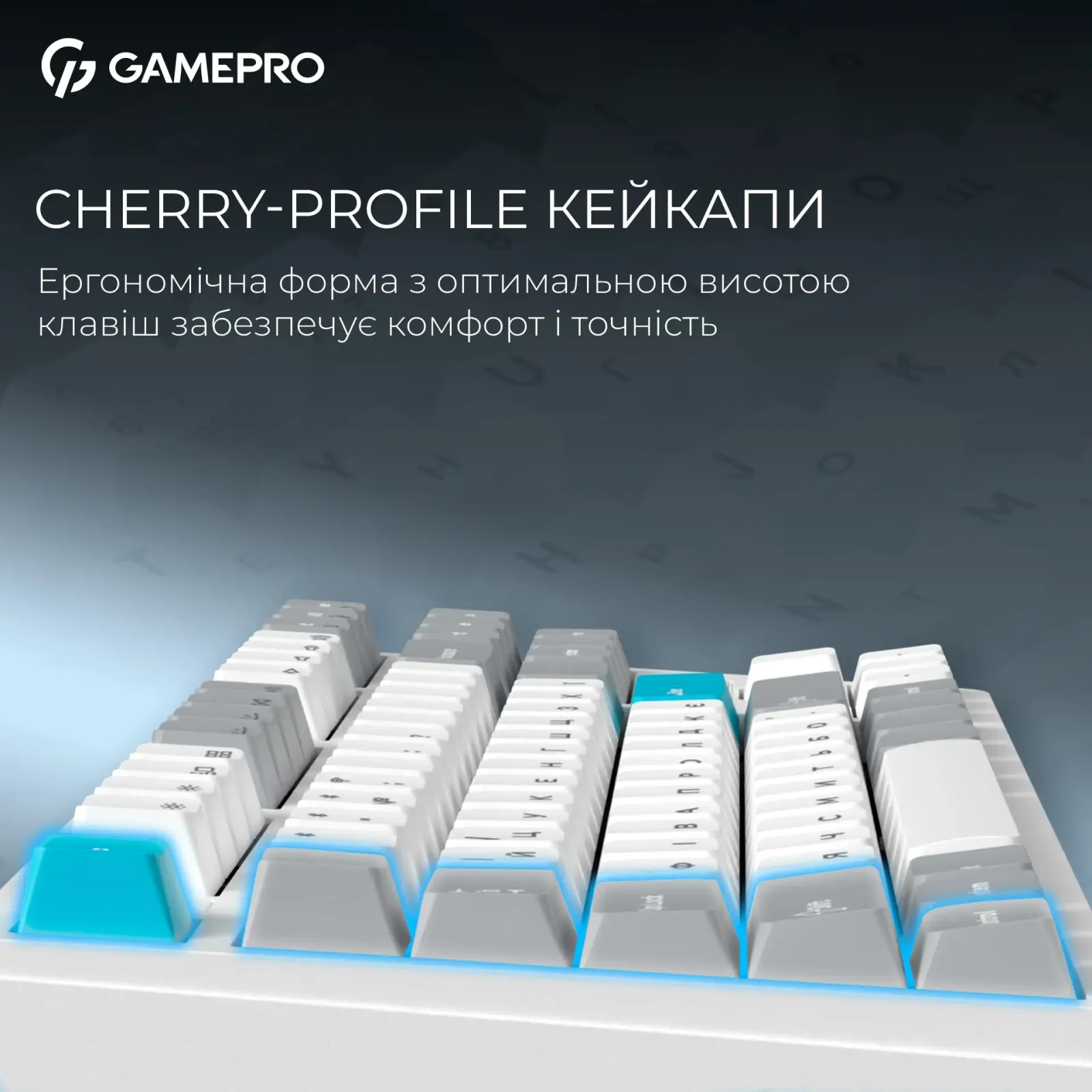 Клавіатура бездротова GamePro Asgard Ragnar Keychron Super Red Switch White (MK285WH) UA