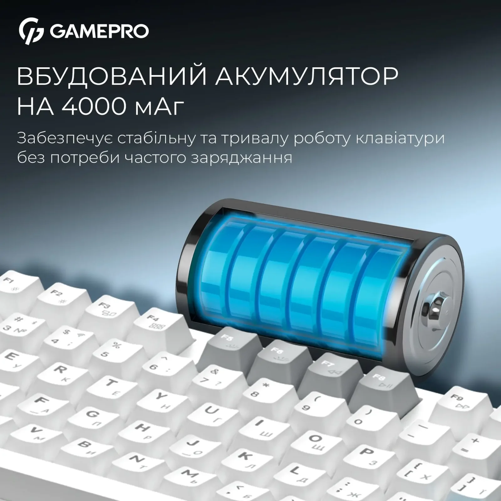Клавіатура бездротова GamePro Asgard Ragnar Keychron Super Red Switch White (MK285WH) UA