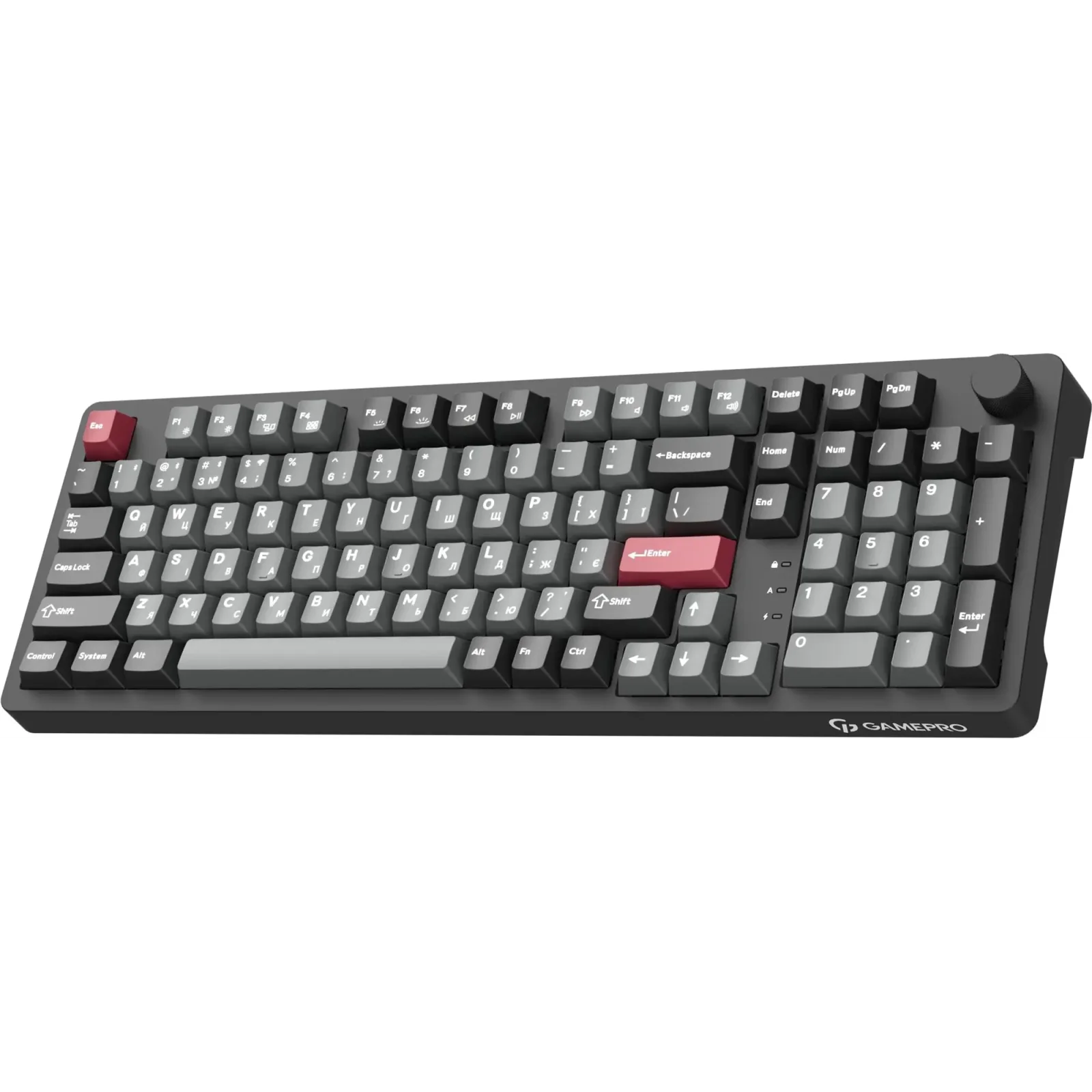 Клавиатура беспроводная GamePro Asgard Drakkar Keychron Super Red Switch Black (MK305BK) UA