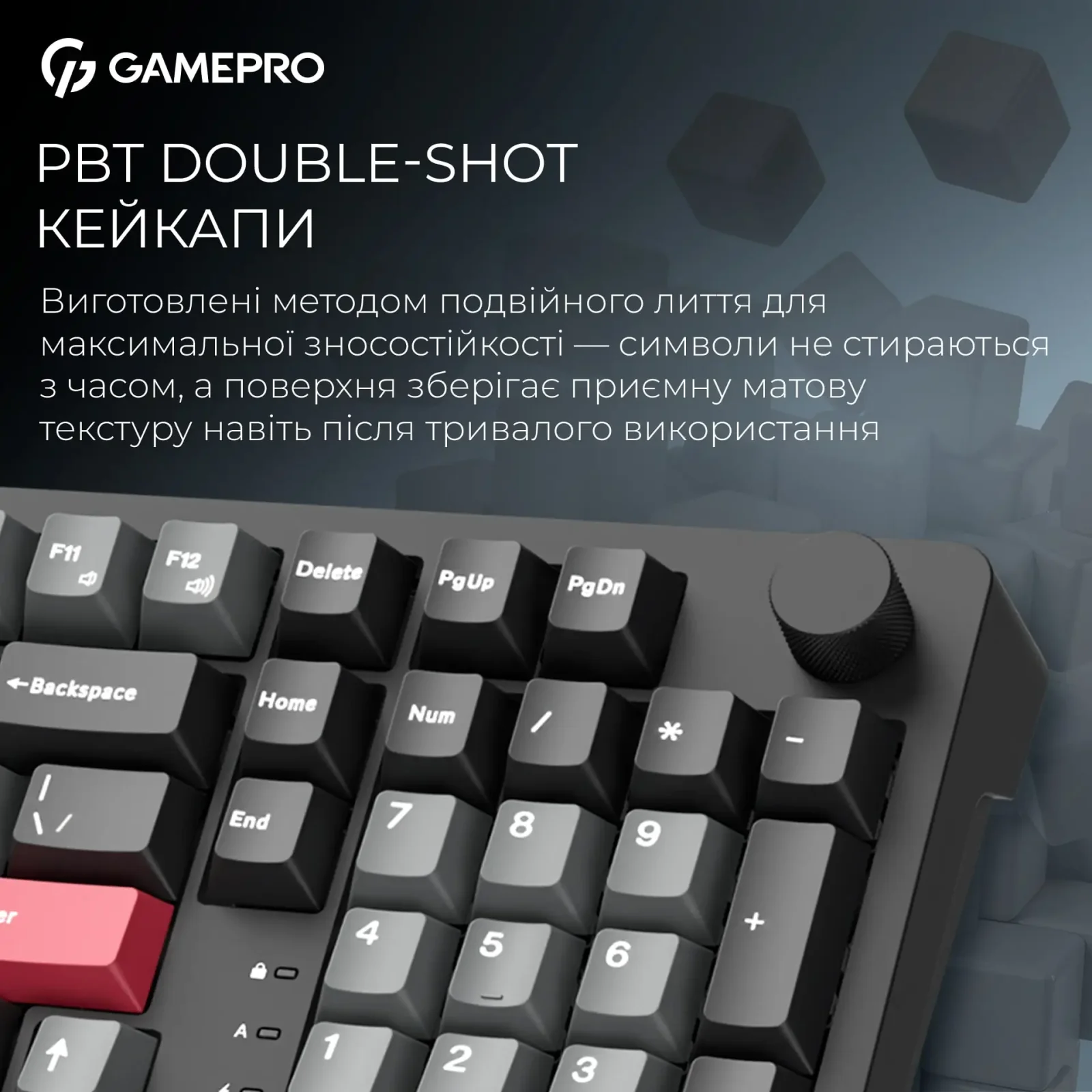 Клавиатура беспроводная GamePro Asgard Drakkar Keychron Super Red Switch Black (MK305BK) UA