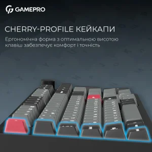 Клавиатура беспроводная GamePro Asgard Drakkar Keychron Super Red Switch Black (MK305BK) UA