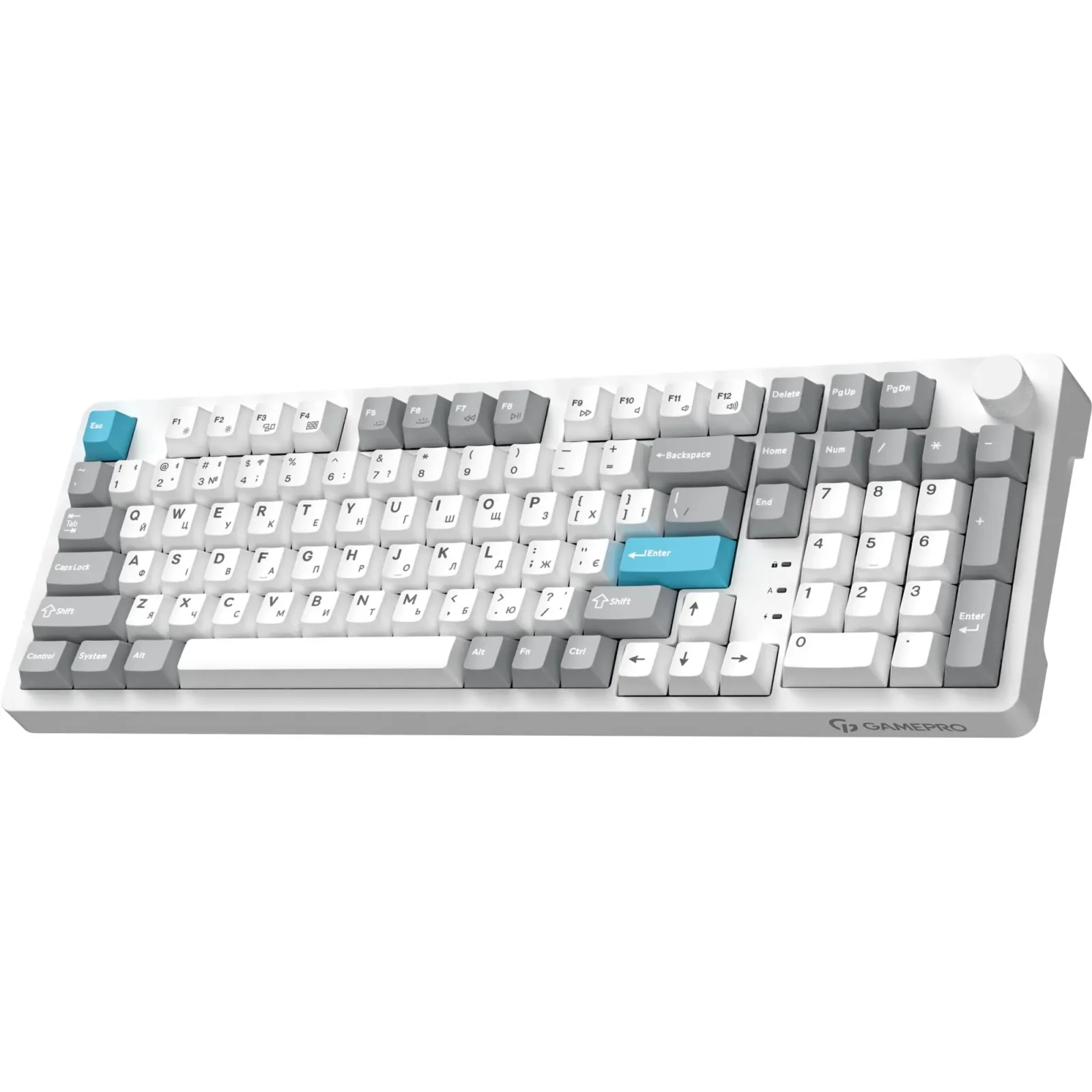 Клавіатура бездротова GamePro Asgard Drakkar Keychron Super Red Switch White (MK305WH) UA