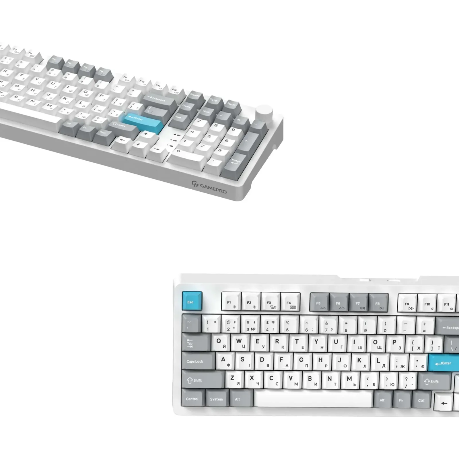 Клавіатура бездротова GamePro Asgard Drakkar Keychron Super Red Switch White (MK305WH) UA