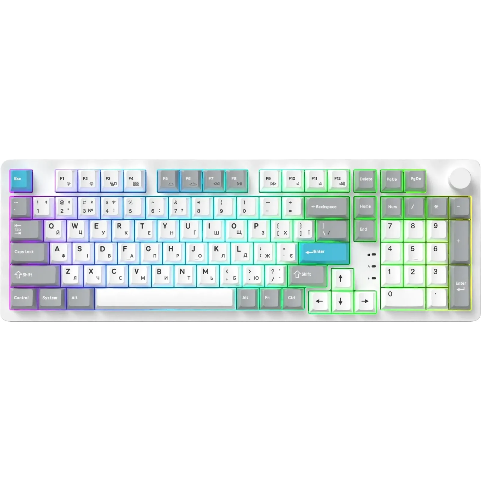 Клавіатура бездротова GamePro Asgard Drakkar Keychron Super Red Switch White (MK305WH) UA