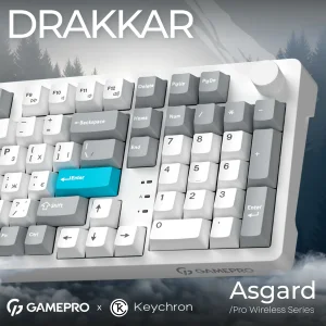 Клавіатура бездротова GamePro Asgard Drakkar Keychron Super Red Switch White (MK305WH) UA