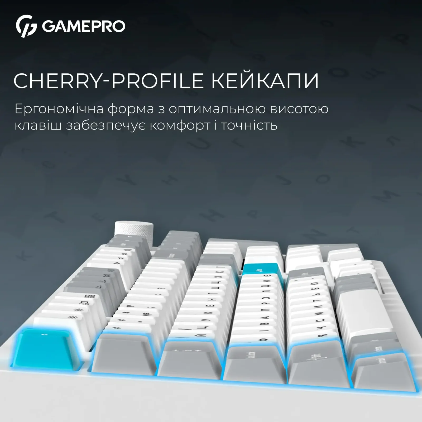 Клавіатура бездротова GamePro Asgard Drakkar Keychron Super Red Switch White (MK305WH) UA