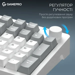 Клавіатура бездротова GamePro Asgard Drakkar Keychron Super Red Switch White (MK305WH) UA