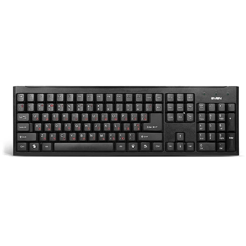 Клавіатура Sven 303 Standard Power Black USB+PS/2, 00600175 UA