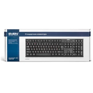 Клавіатура SVEN Standard 304 Black USB+HUB, 00600176 UA