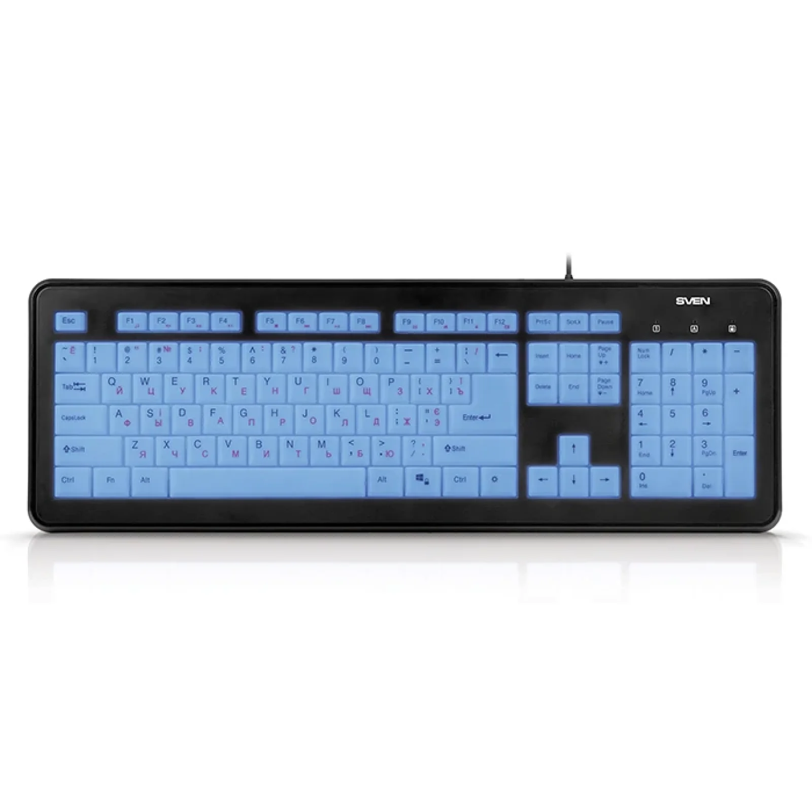 Клавиатура Sven KB-C7300EL черный USB, 00600189 UA
