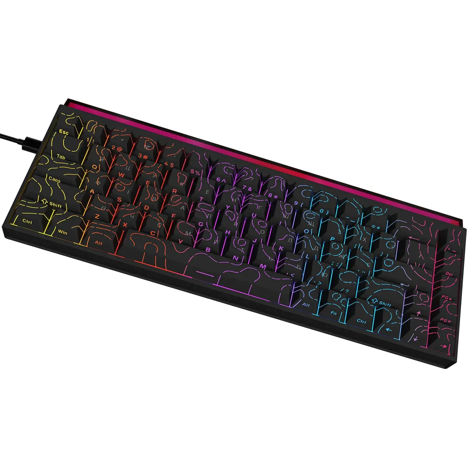 Клавіатура Ajazz NK68 Red Switch Black (NK68-R-S-B) UA