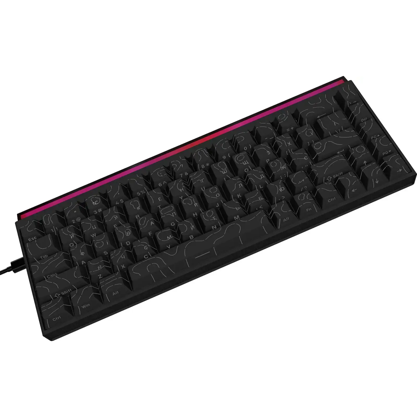 Клавіатура Ajazz NK68 Red Switch Black (NK68-R-S-B) UA