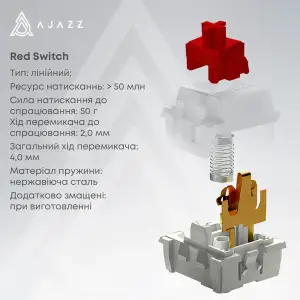 Клавіатура Ajazz NK68 Red Switch Black (NK68-R-S-B) UA