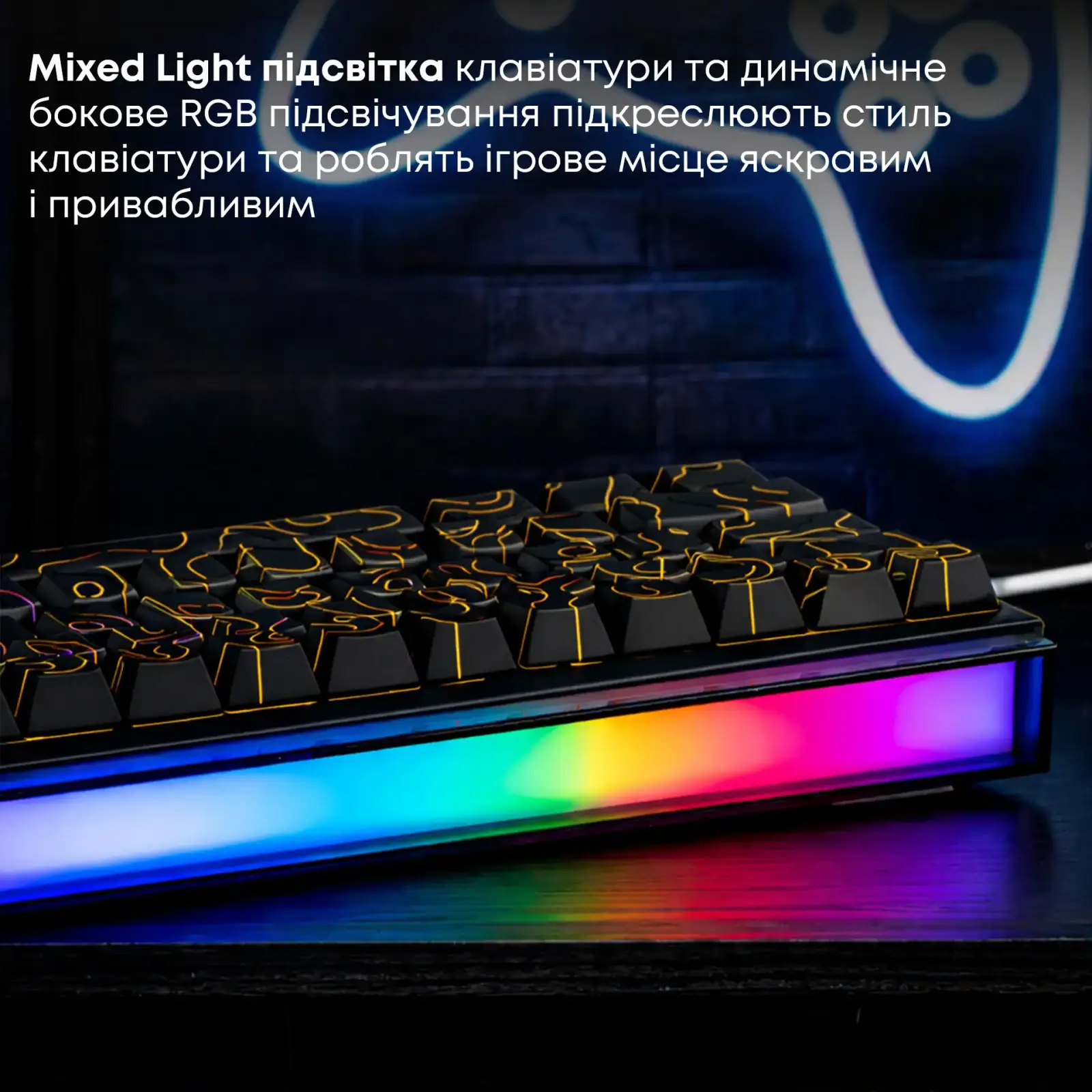 Клавіатура Ajazz NK68 Red Switch Black (NK68-R-S-B) UA