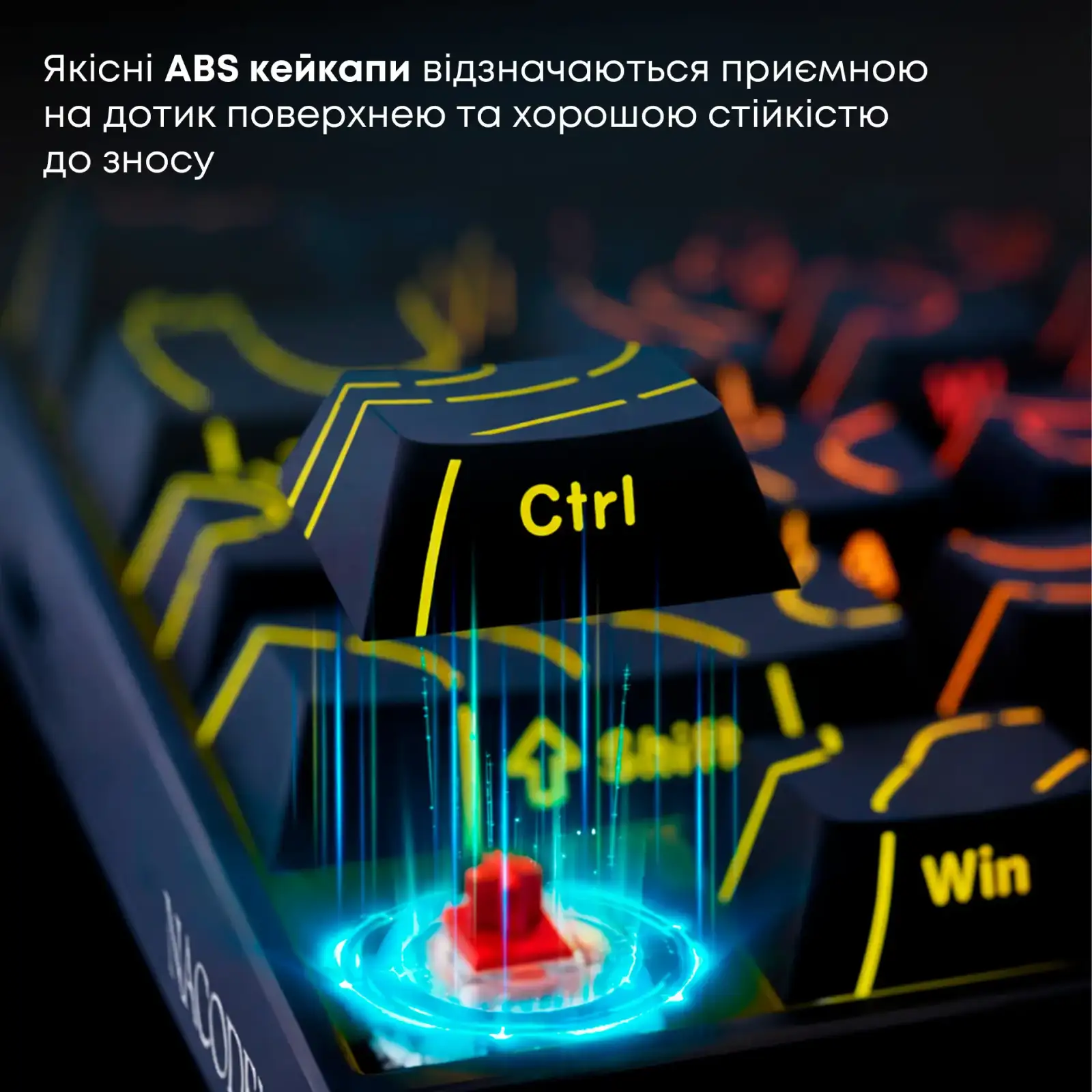 Клавіатура Ajazz NK68 Red Switch Black (NK68-R-S-B) UA