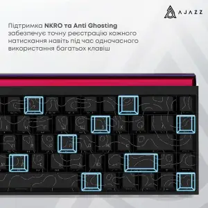 Клавіатура Ajazz NK68 Red Switch Black (NK68-R-S-B) UA