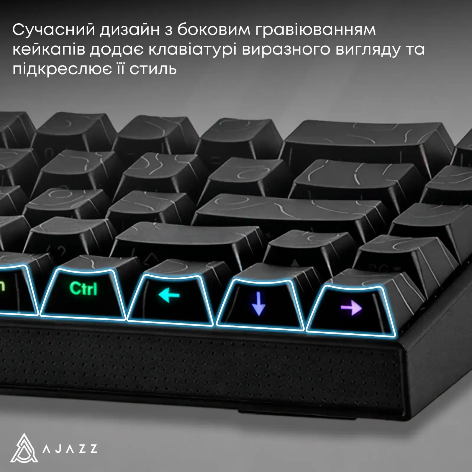 Клавіатура Ajazz NK68 Red Switch Black (NK68-R-S-B) UA