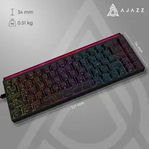 Клавіатура Ajazz NK68 Red Switch Black (NK68-R-S-B) UA
