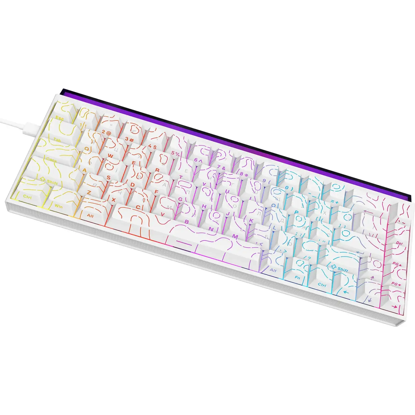 Клавіатура Ajazz NK68 Red Switch White NK68-R-S-W) UA