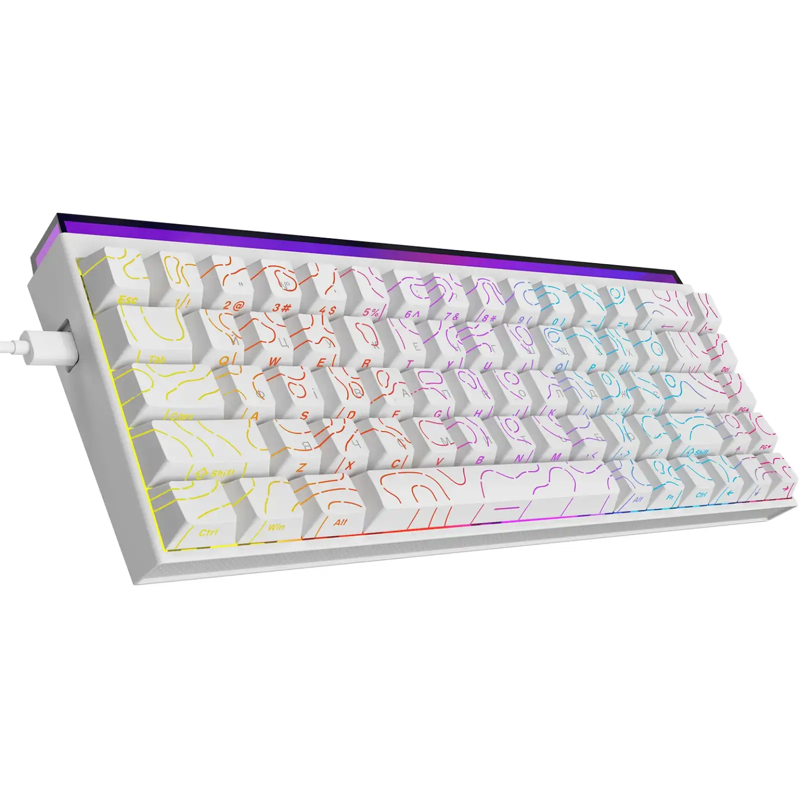 Клавіатура Ajazz NK68 Red Switch White NK68-R-S-W) UA