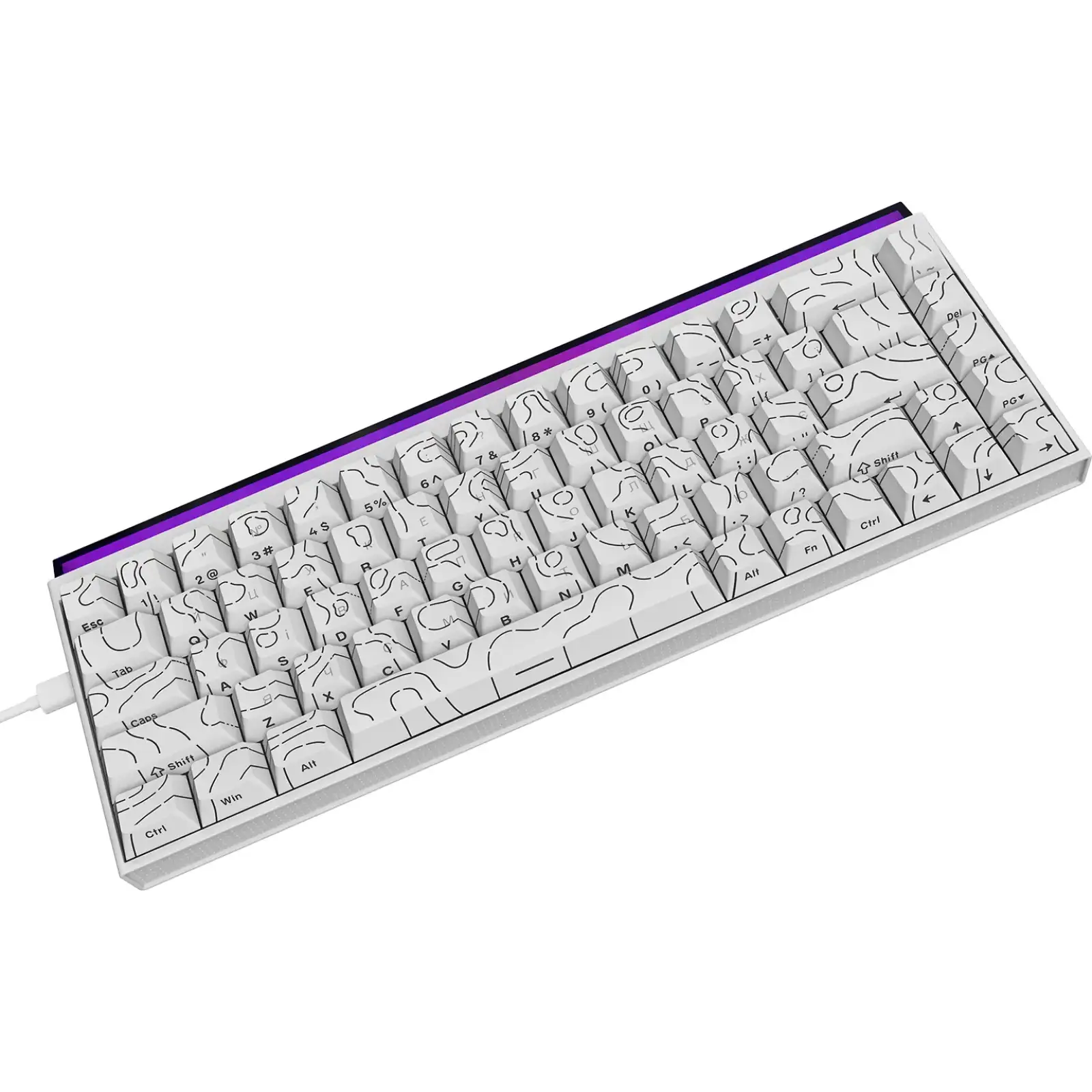 Клавіатура Ajazz NK68 Red Switch White NK68-R-S-W) UA