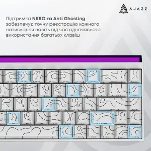 Клавіатура Ajazz NK68 Red Switch White NK68-R-S-W) UA