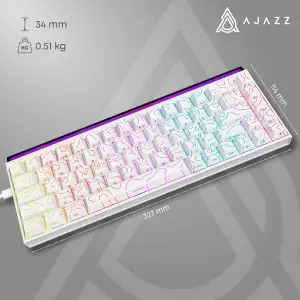 Клавіатура Ajazz NK68 Red Switch White NK68-R-S-W) UA