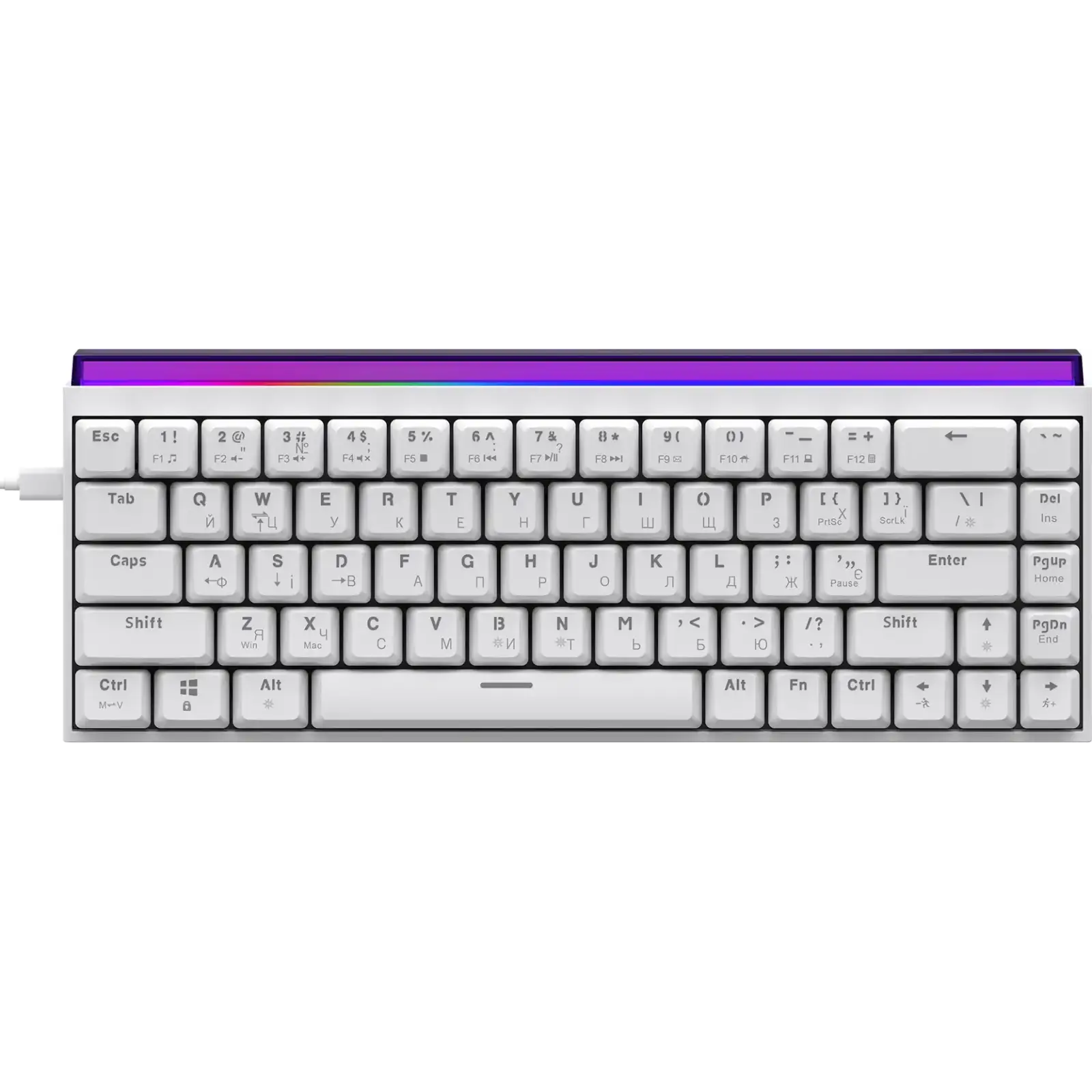 Клавіатура Ajazz NK68 Red Switch White (NK68-R-W) UA