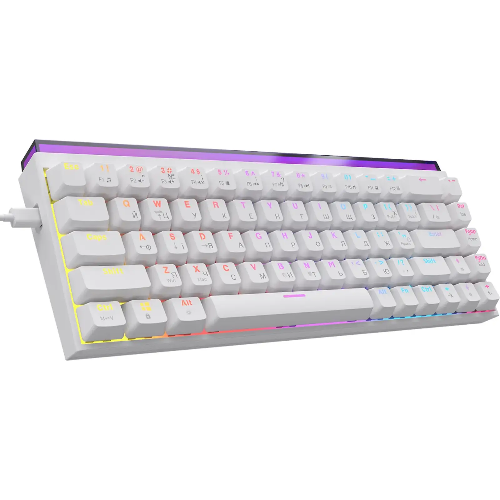 Клавіатура Ajazz NK68 Red Switch White (NK68-R-W) UA