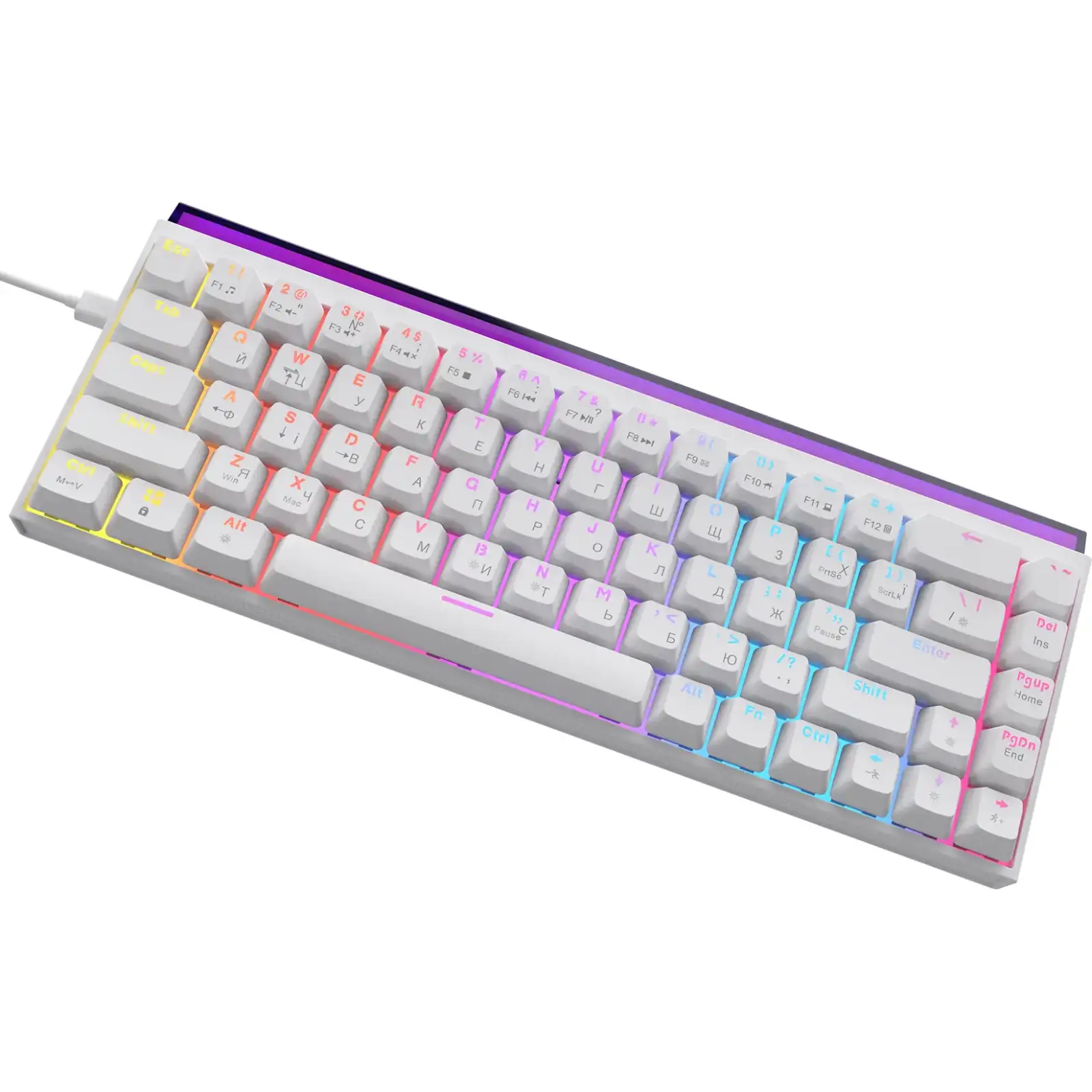 Клавіатура Ajazz NK68 Red Switch White (NK68-R-W) UA