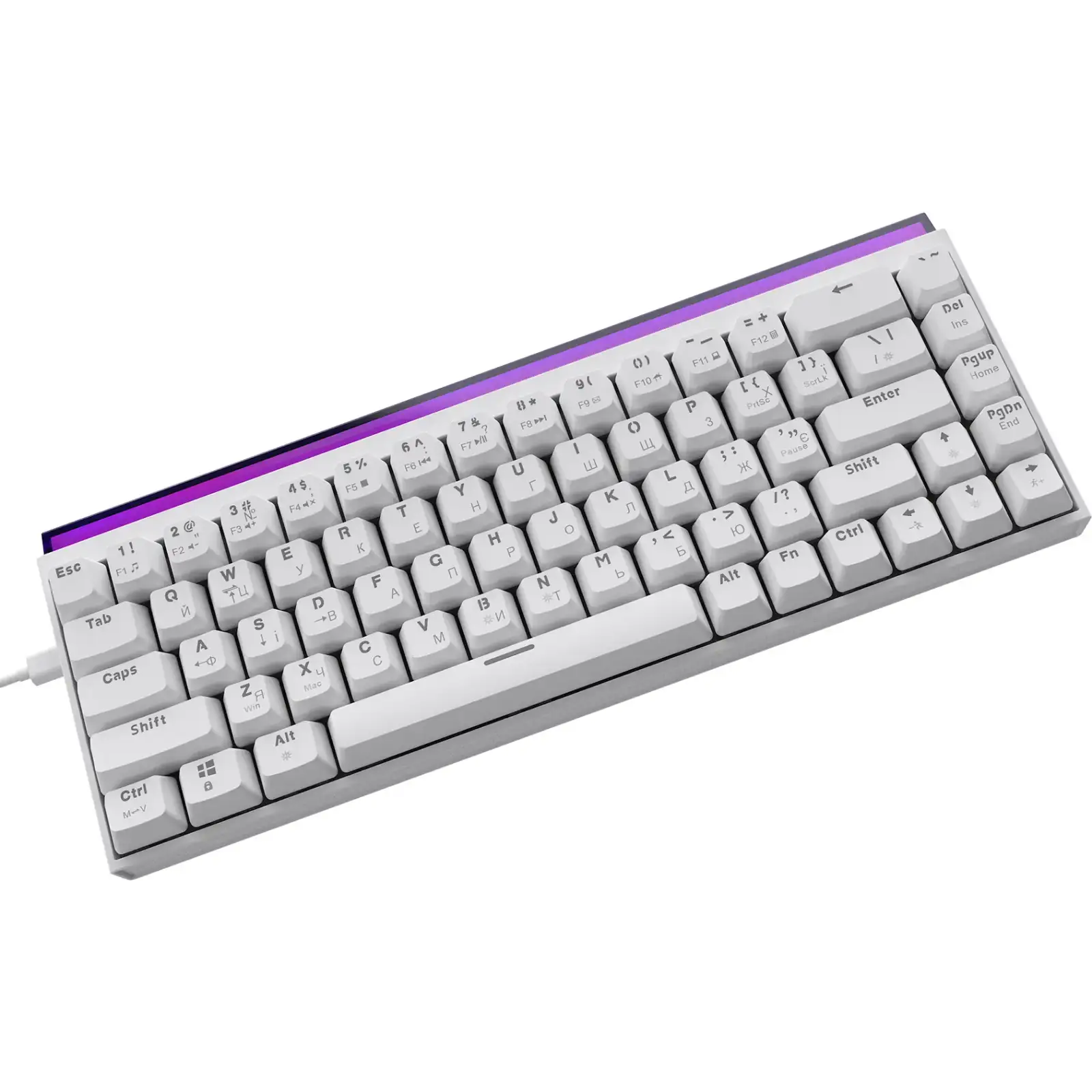 Клавіатура Ajazz NK68 Red Switch White (NK68-R-W) UA