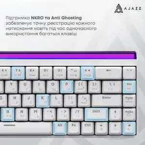Клавіатура Ajazz NK68 Red Switch White (NK68-R-W) UA