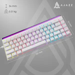 Клавіатура Ajazz NK68 Red Switch White (NK68-R-W) UA