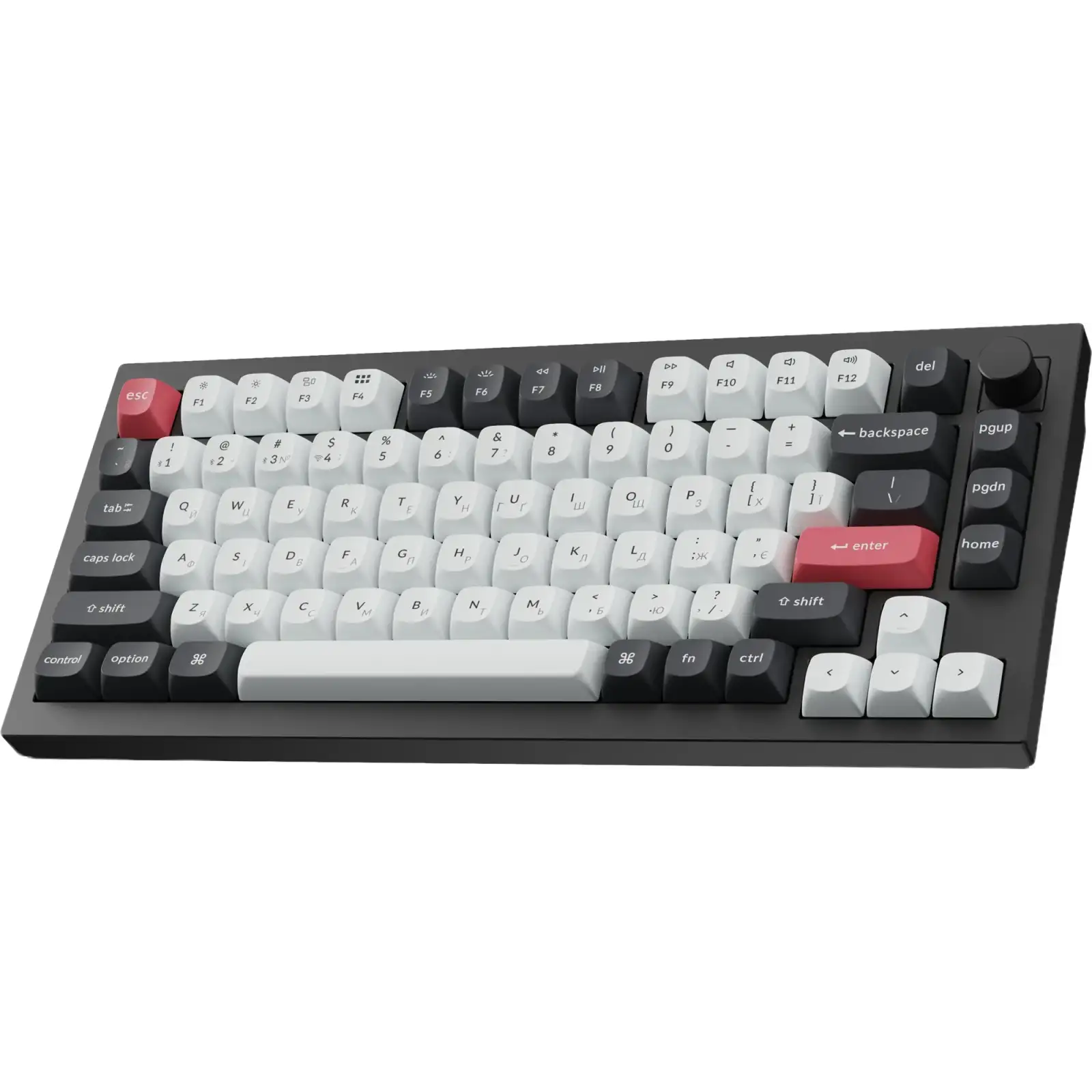Клавиатура беспроводная Keychron Q1 HE Magnetic Switch Black RGB (Q1H-M1-UA) UA