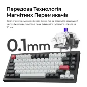 Клавиатура беспроводная Keychron Q1 HE Magnetic Switch Black RGB (Q1H-M1-UA) UA
