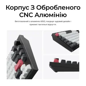Клавиатура беспроводная Keychron Q1 HE Magnetic Switch Black RGB (Q1H-M1-UA) UA